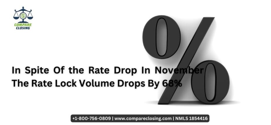 In Spite Of Rate Drop In November The Rate Lock Volume Drops By 68 Percent