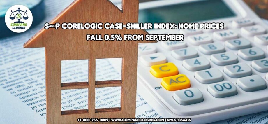 S&P CoreLogic Case-Shiller Index: Home Prices Fall 0.5% From September